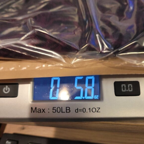 NWT - Saddlebred Purple & Black Paisley Scarf 74" Long 12.25" Wide Frayed Ends P - Picture 14 of 15